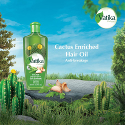 Dabur Vatika Cactus Enriched Hair Oil for All Hair Types, 300ml