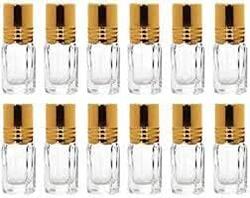 12 Pcs 12ml Mini Glass Roll-on Bottles Clear Essential Oil Liquid Roller Refillable Perfume Bottle for Travel Home