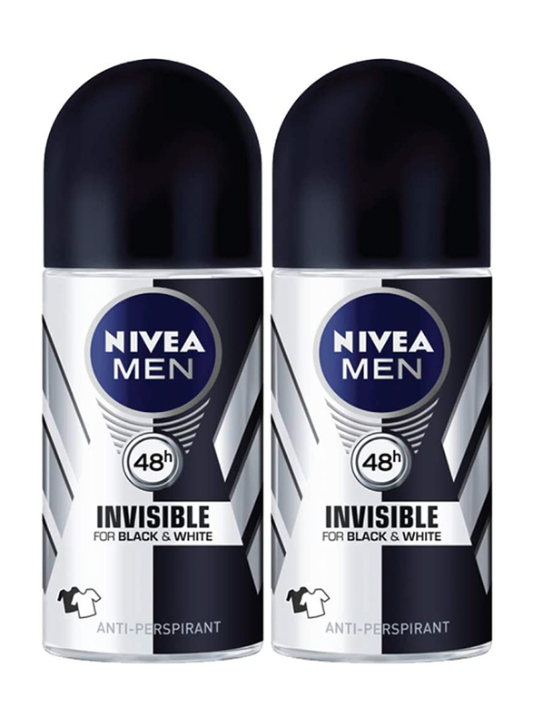 Nivea Men Original Invisible Black & White Deodorant Set, 50ml, 2 Pieces