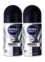 Nivea Men Original Invisible Black & White Deodorant Set, 50ml, 2 Pieces