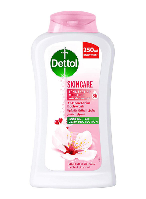 

Dettol Skin Care Rose and Sakura Blossom Anti-Bacterial Liquid Body Wash, 250ml