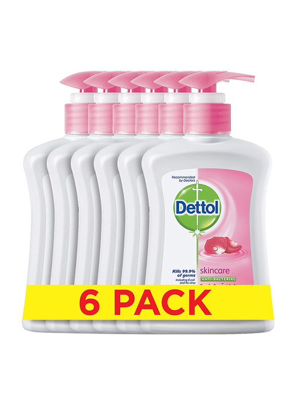 Dettol Skin Care Anti-Bacterial Hand Wash, 200ml x 6 Pieces
