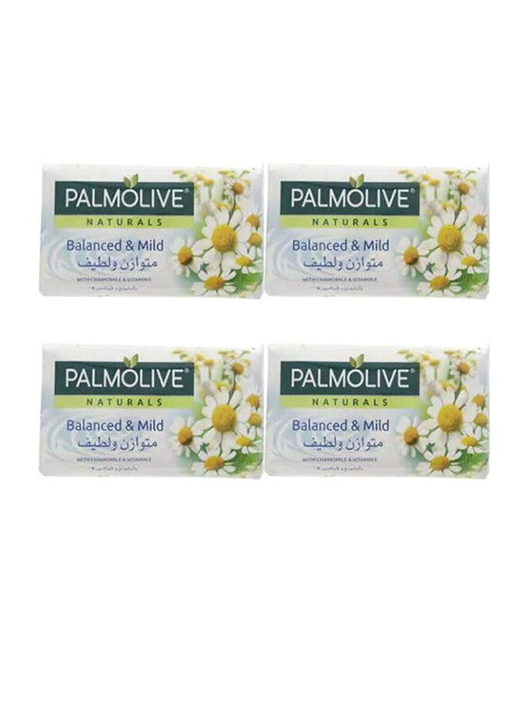 

Palmolive Naturals Balanced & Mild with Chamomile and Vitamin E Soap Bar, 90gm, 4 Pieces