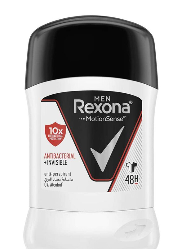 

Rexona Men Antibacterial + Invisible Antiperspirant Stick, 40gm