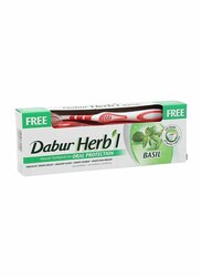 Dabur Herbal Basil Toothpaste with Free Toothbrush, 150gm