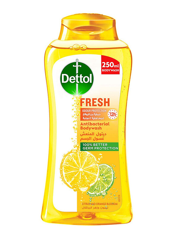 

Dettol Fresh Citrus and Orange Blossom Anti-Bacterial Body Wash, 250ml
