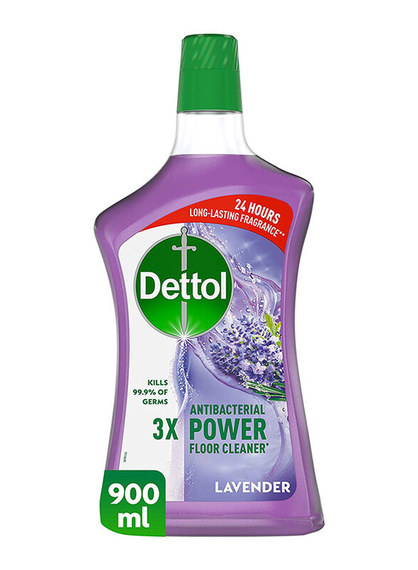 

Dettol Lavender 3x Antibacterial Power 24 Hours Long Lasting Floor Cleaner, 900ml