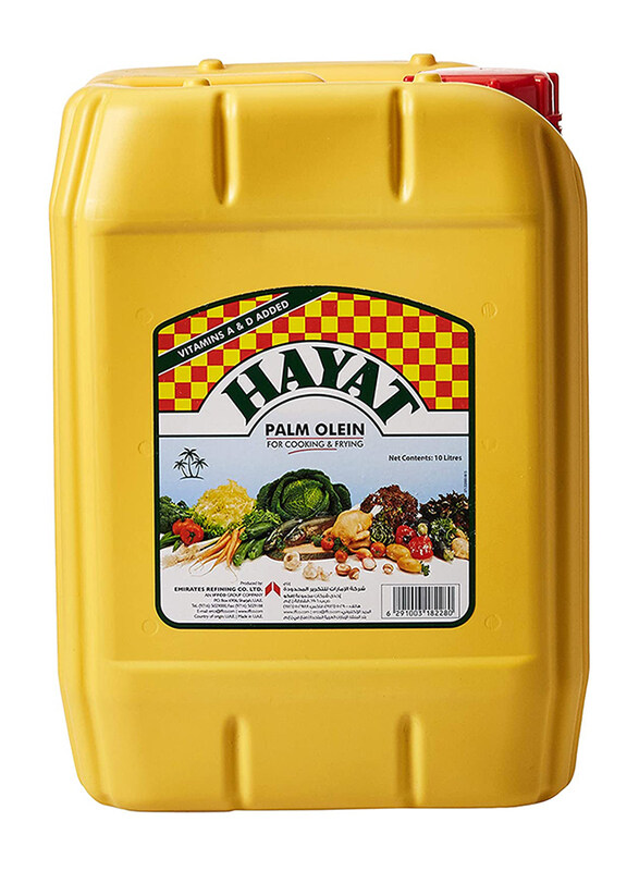 

Hayat Palmolein Vegetable Oil, 10 Liter