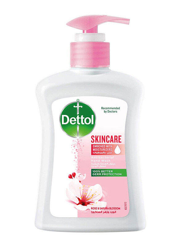 

Dettol Skin Care Rose and Sakura Blossom Anti-Bacterial Hand Wash, 200ml, Pink/White