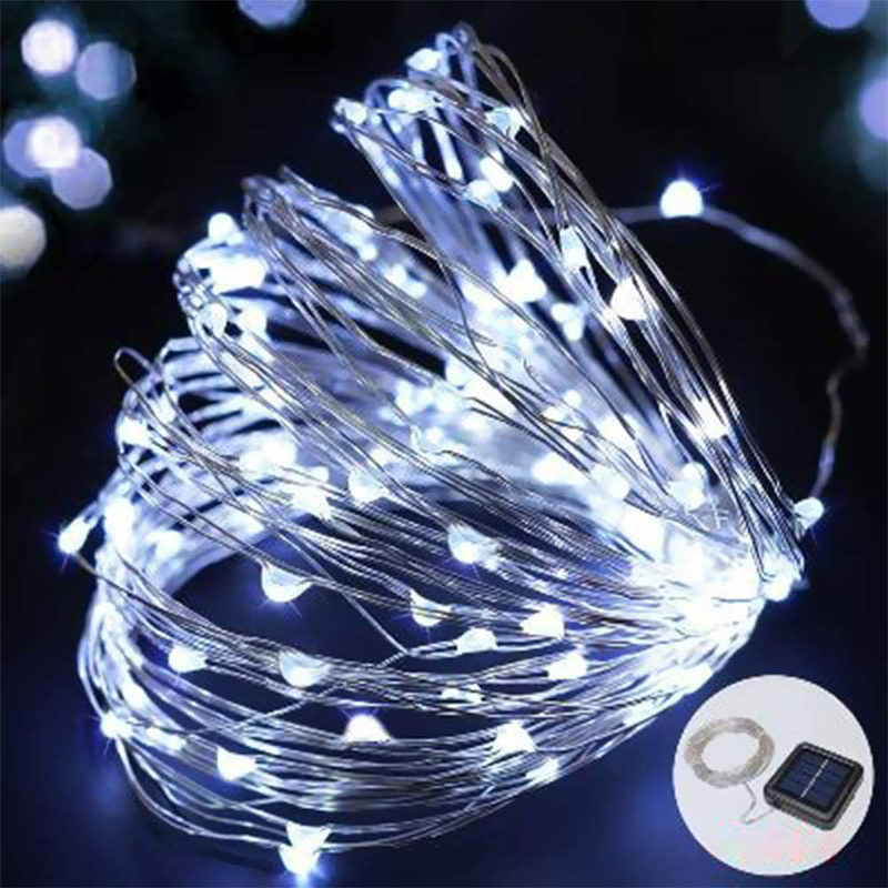 Champion8 Solar Powered Energy Copper Wire Fairy String Light, White