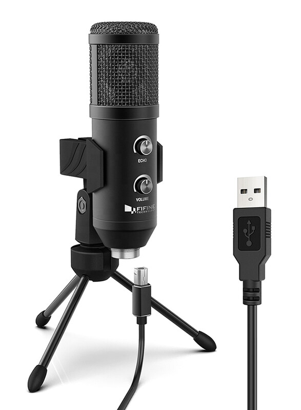 

FIFINE K058A Condenser USB Plug and Play Microphone, Black