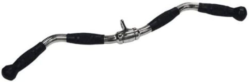 

TA Sports Pro Grip Revolving Curl Bar, One Size, RD2002, Silver/Black