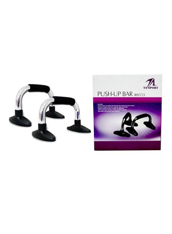

TA Sport Push Up Bar Set, 2 Pieces, Silver/Black