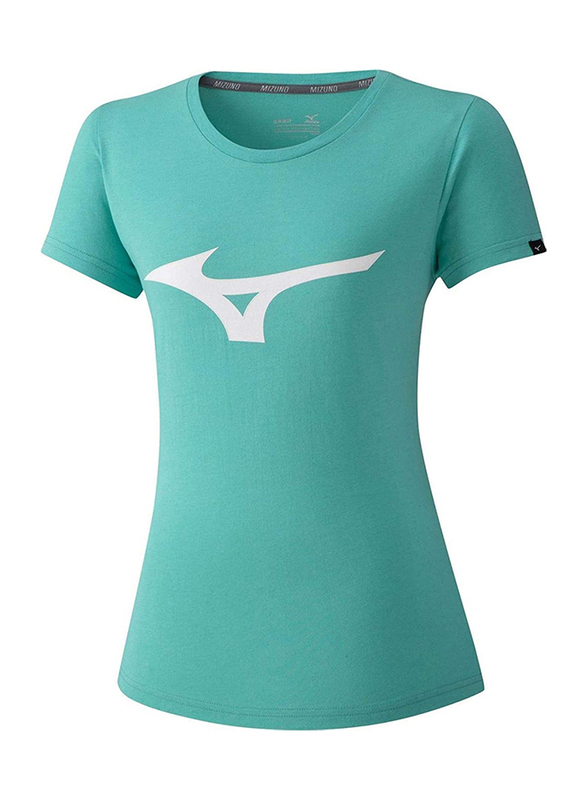 Mizuno Atlantis Cotton Short Sleeve T-Shirt for Women, Large, Teal