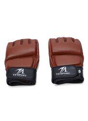 TA Sport Combat Sports 1 Pair Of MMA Training Gloves, Large, Brown/Black
