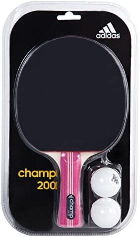 

Adidas Champ 200 Table Tennis Racket Two Star L.Handle with 2 Balls, Multicolour