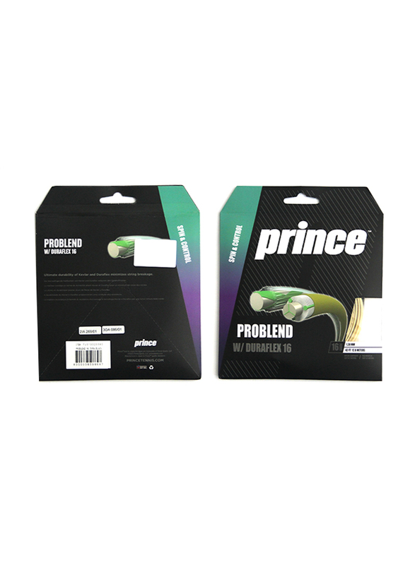 Prince Problend with Duraflex 16 Tennis String, Black