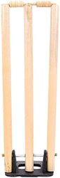 LS 28-Inch Cricket Stumps with Spring Stand, Beige