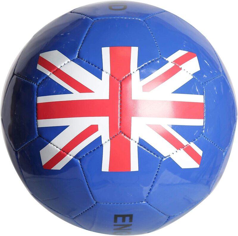 

Mesuca Size-5 England Flag Printed Soccer Ball, Jab30365, Multicolour