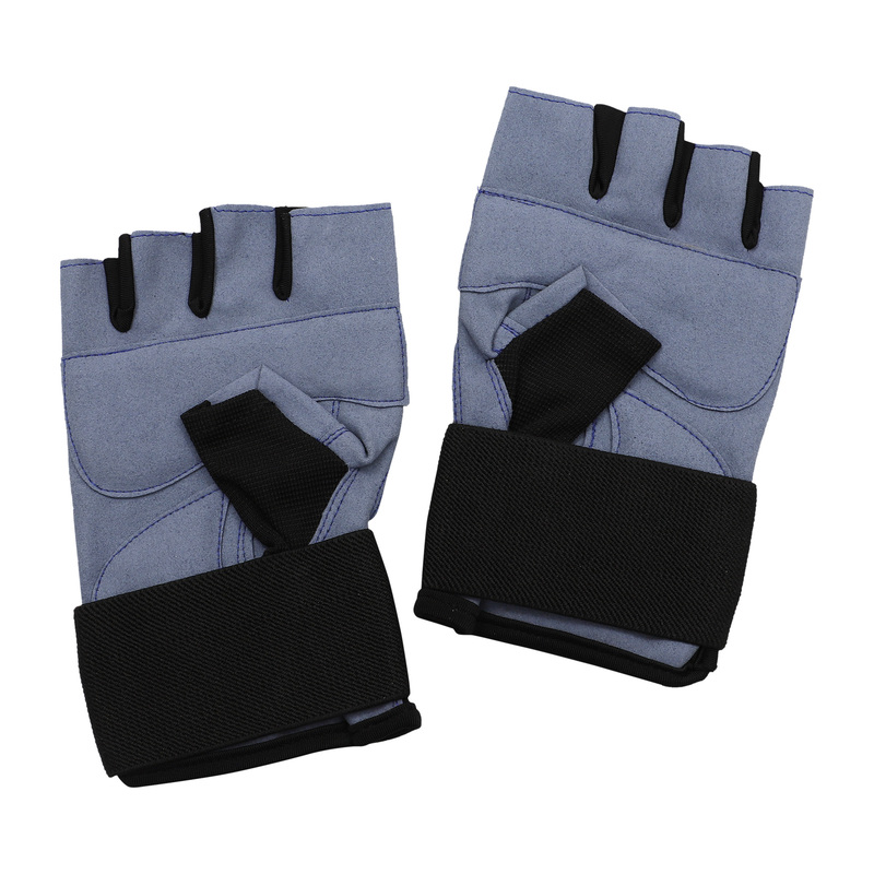 TA Sport Leather Lifting Gloves, Ir97828, Grey/Black