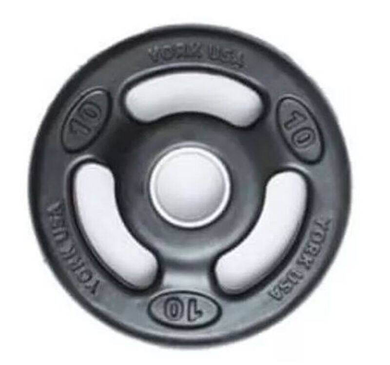 

York Fitness Weight Plate, 4.53KG, Black