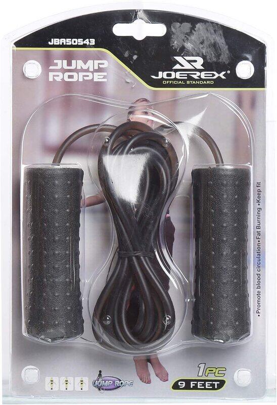 

Joerex Mesuca Bearing Skipping Rope, JBA50543, Black