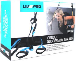Livepro Cross Suspension Trainer, LP8162, Black/Blue