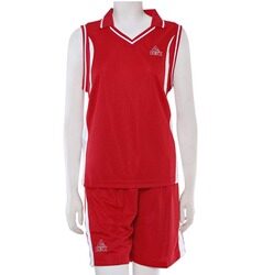 Peak Large Basketball T-Shirt & Short Set, Red