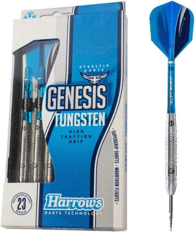 

Harrows 3-Piece Genesis Thungsten Dart Set, 24gm, BD80421-BD80426, Blue