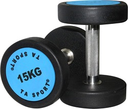 TA Sport Dumbbell Pair, 15KG, Black/Blue