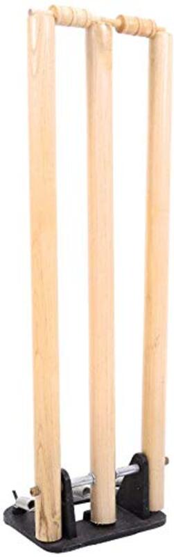 LS 28-Inch Cricket Stumps with Spring Stand, Beige