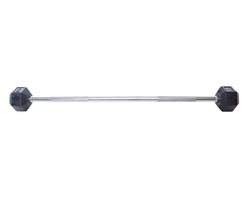 TA Sport Hex Barbell with Straight Bar, 1.2KG, Black/Silver