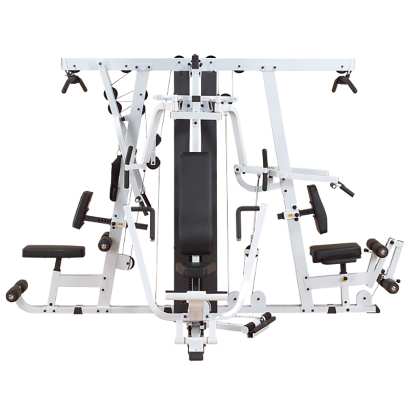 Body Solid EXM4000S Ultimate Triple Stack Gym, One Size, 01300118-101, Grey/Black