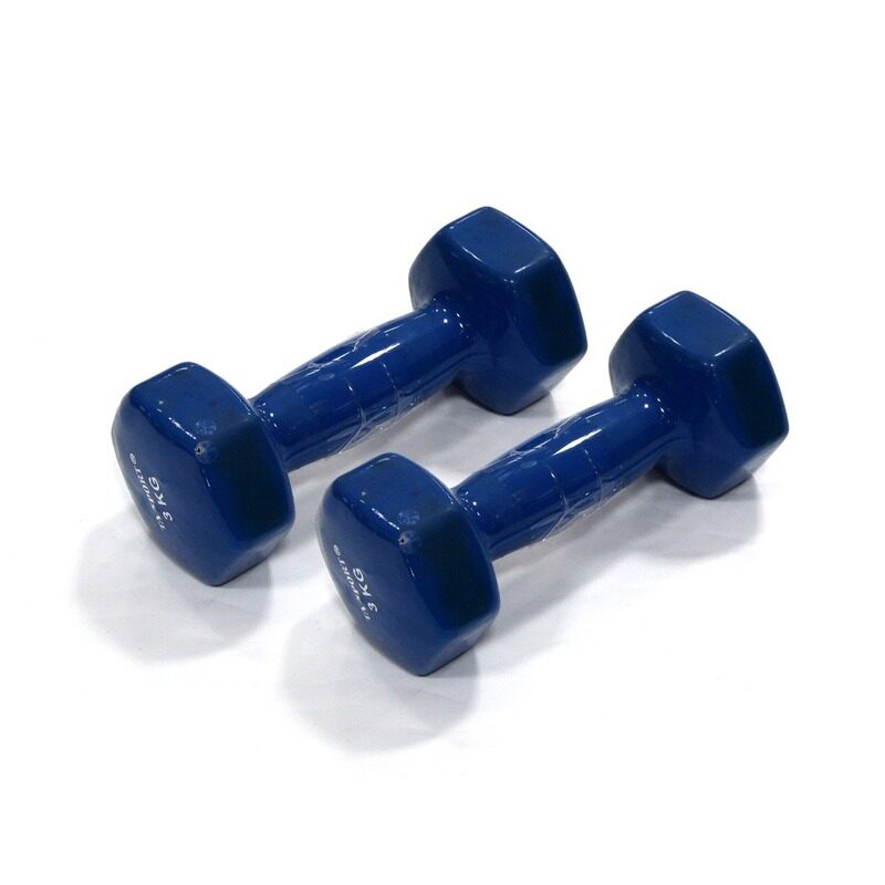 

TA Sport Vinyl Dumbbell, 2 x 3KG, Blue