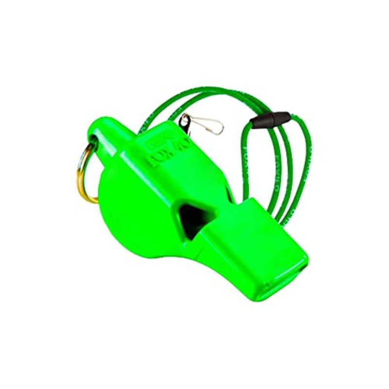 Fox 40 Mini Safety Whistle with Linyard, 9803-1408, Green