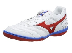 Mizuno Mrl in Sala Club Futsal Synthetic Men Sport Shoes, White/Red