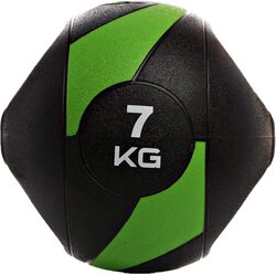 LiveUp TA Sport Medicine Ball with Grip, 7KG, Black/Green