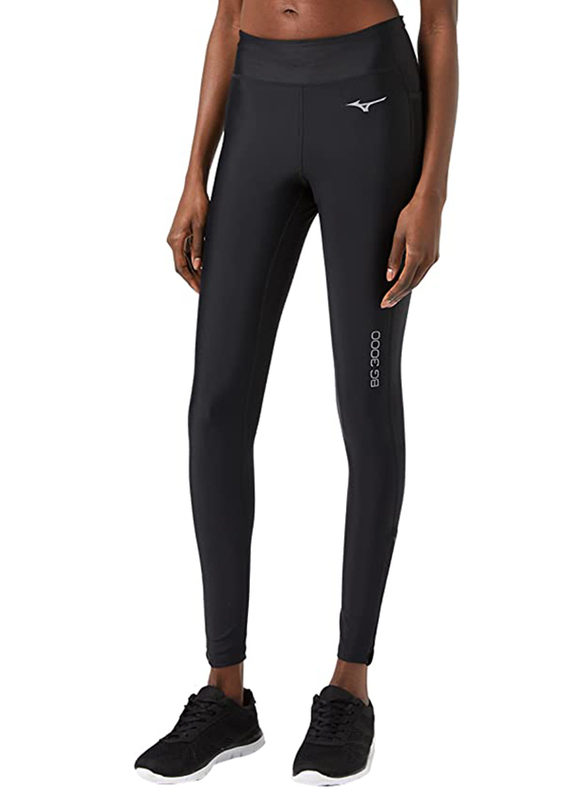 Mizuno Long Tight Sports Pants for Women, Extra Large, BG3000, Black