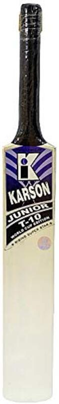Karson Size-1 Junior T-10 World Cup Edition Cricket Bat, Multicolour