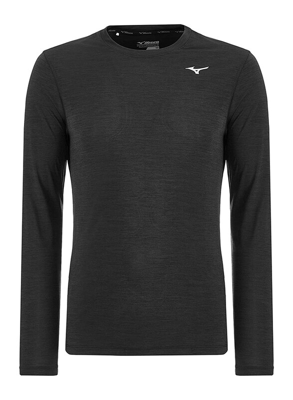 

Mizuno Impulse Core Polyester Long Sleeve T-Shirt for Men, Large, Black