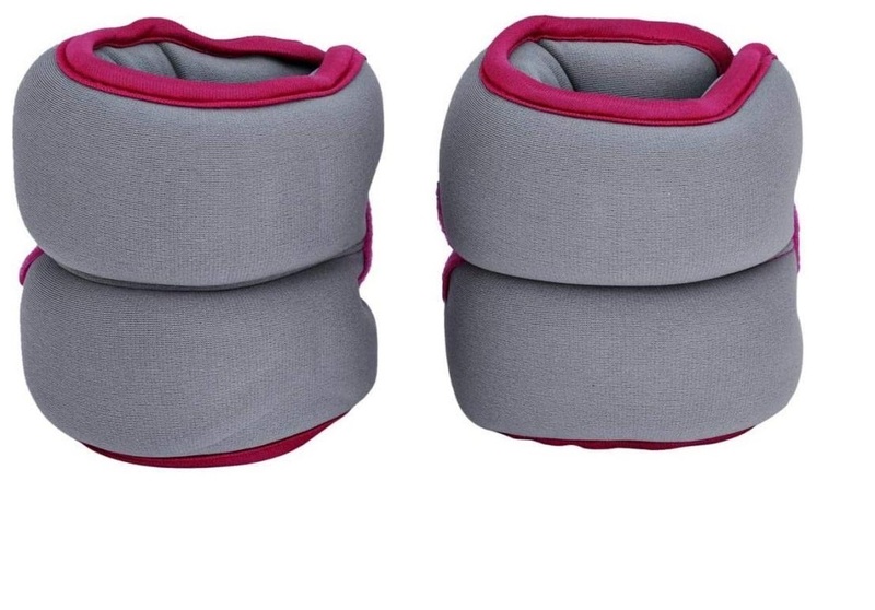 TA Sport Soft Ankle and Wrist Weight Set, 2 x 1.5 KG, Grey/Pink