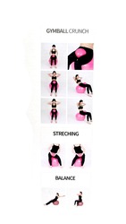 TA Sport Exercise Gym Ball, 65cm, EQ24010034, Dark Pink