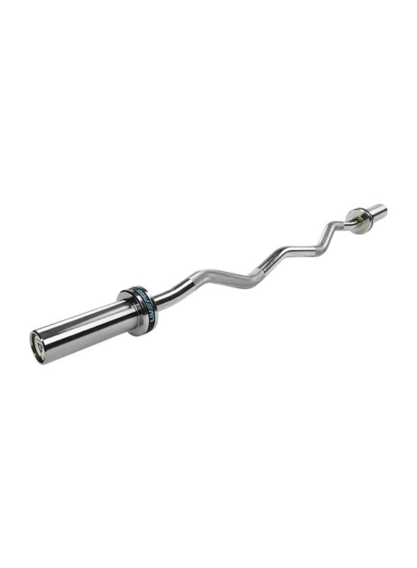 Liveup Olympic E-Curl Bar, 120cm, Lp8053, Silver