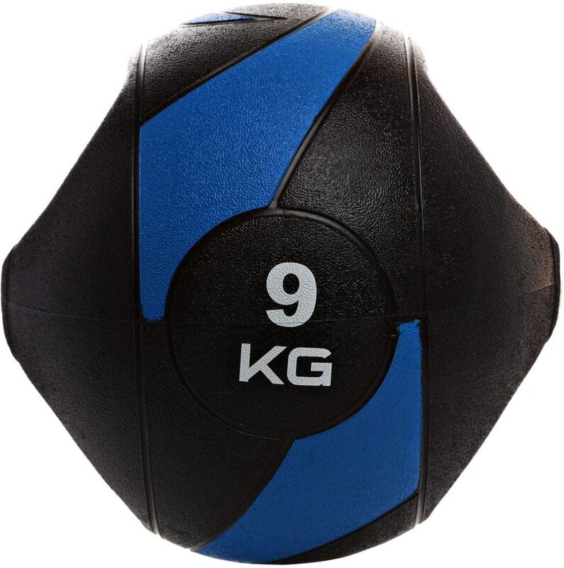Live Up Medicine Ball with Grip, 9KG, Blue/Black