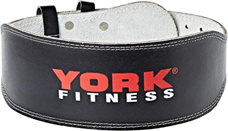 York Fitness Weight Lifting Belt, Small, Black/White