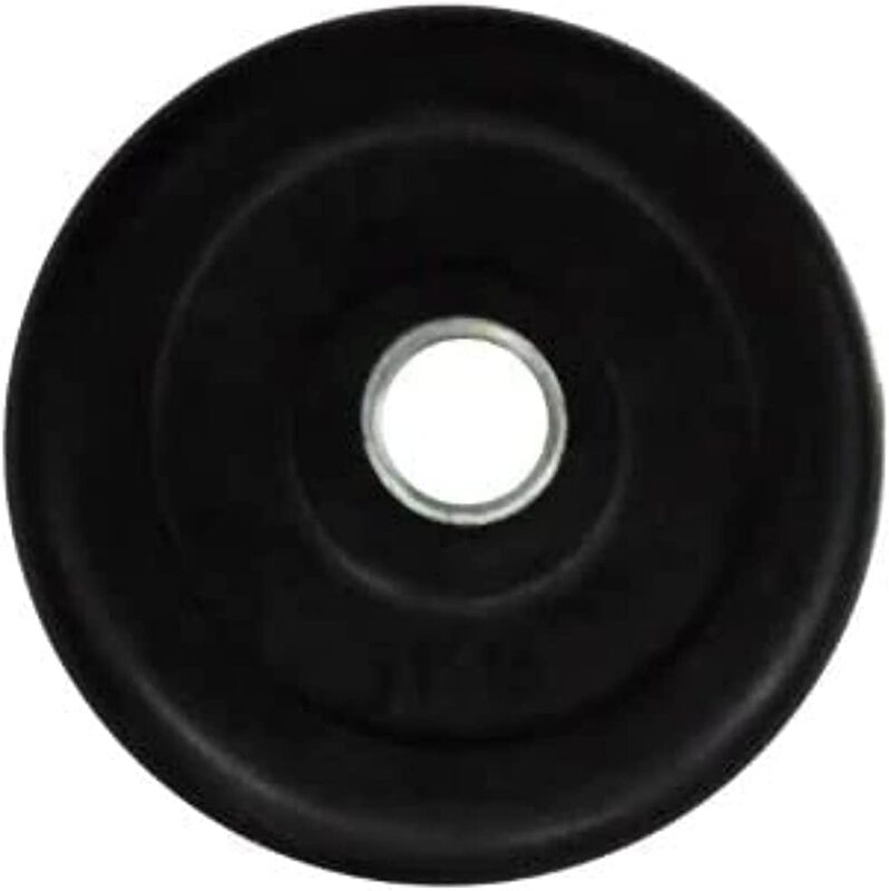 TA Sports Dorsa Pl23 Rubber Weight Plate with Zinc Ring, 5KG, Black