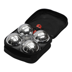 TA Sport Professional Petangue Boules, 4 Piece, Silver