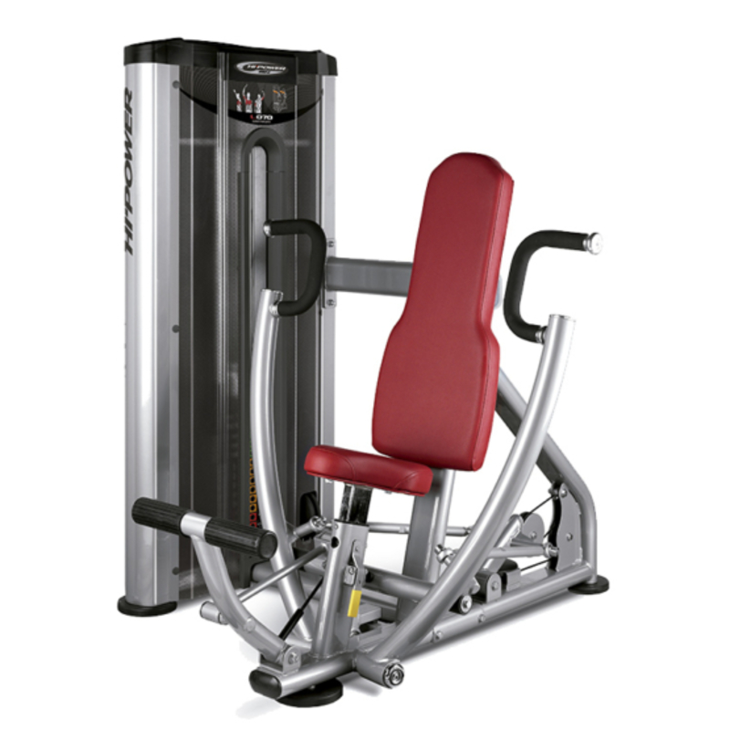 BH Fitness L070 Seated Chest Press, 229Kg, 13070792, Red/Silver