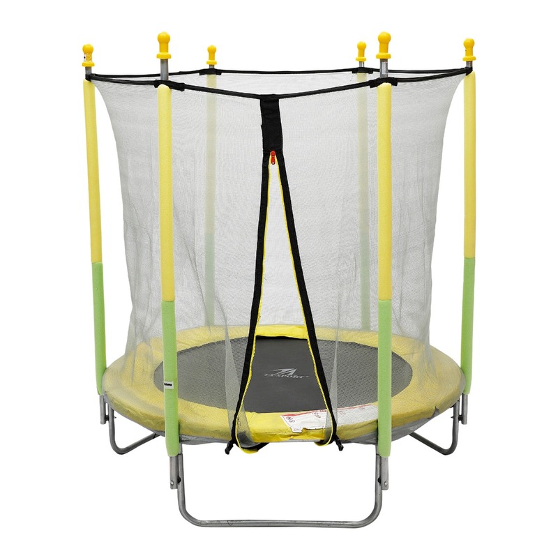 TA Sports Trampoline with Safety Net, Yellow/Green
