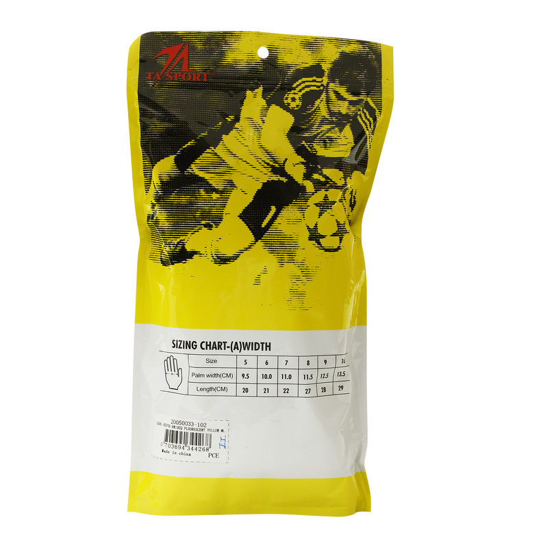 TA Sports Goal Keeper Gloves, Large, Yellow